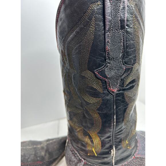Genuine Stingray Pointed Toe Montenegro Cowboy Boots Size 27/US ~9 - Picture 10 of 16